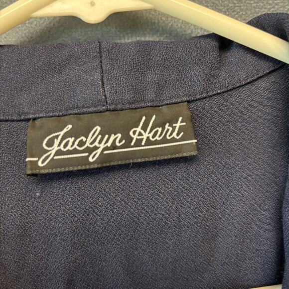 Jaclyn Hart Soft Blazer Artistic Office Vixen Detailed Work Single Button Light - Picture 5 of 8